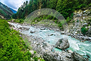 Mountain Valley. Beautiful river landscape