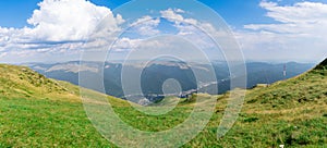 Mountain valley, Bucegi panorama, Romania,