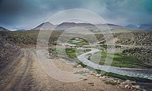 Mountain valley in Central Tibet