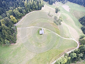 Mountain and valley in Luthern