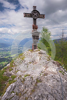 Mountain valley near Klettersteige am Jenner in Berchtesgaden National Par, Alps