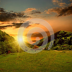 Montagna la Valle un tramonto 