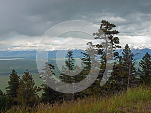 Mountain and Valley View from the National Bison Refuge