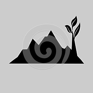 Mountain vector silhouttee