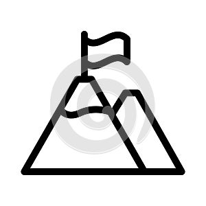 Mountain vector thin line i con