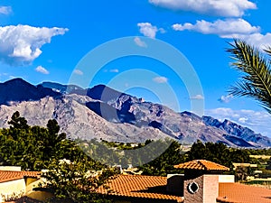 Mountain View Above the Rooftops of Tucson