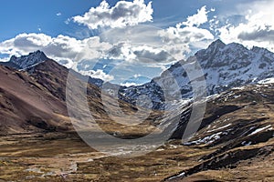 Mountain View as seen from the Ausangate Trek, Andes Mountains, Peru