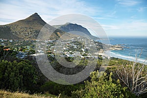 Mountain view and beach in Hout Bay