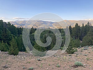 The mountain view from within the BLM Cache Creek gold prospecting area in Colorado