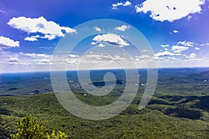 Mountain view with blue sky and clouds at caesars head south photo