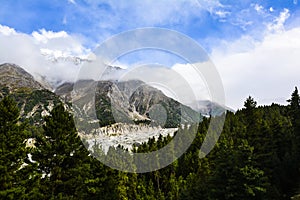 Mountain view from Fairy Meadows grassland