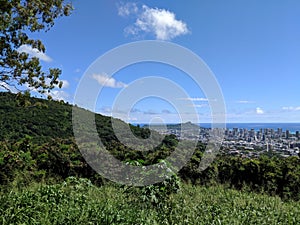 Mountain view of Honolulu