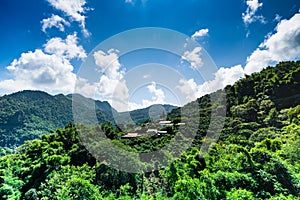 Mountain View with Local Village at Doi Pha Mee