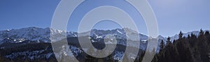 Mountain view at Partnachklamm in Garmisch-Partenkirchen, Bavaria, Germany, wintertime