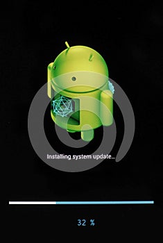 Android OS installing system update