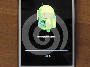 Android OS installing system update