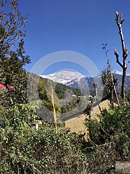 Mountain view from village Himachal Pradesh