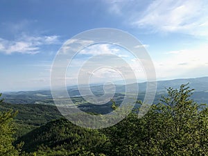 Mountain view from Vitosha to valley Pernik.