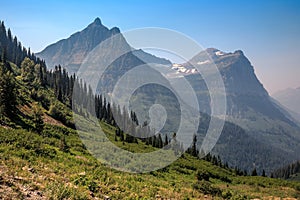 Mountain Views from Going to the Sun Road, Glacier National Park, Montana photo