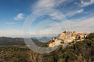 The mountain village of Belgodere in Balagne region of Corsica