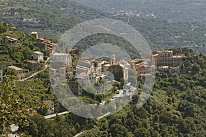 Mountain village of Belgodere in the Nebbio region, Corsica, France photo