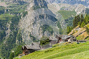 Mountain village. photo