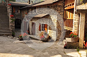 Mountain village of Colletto, Valle Grana, Cuneo photo