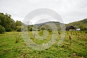 Mountain village Generalka Altai Territory in Western Siberia. Russia