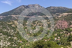 Mountain village from a height Achaea, Greece, Peloponnese