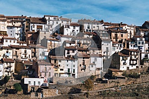 Mountain village houses in Vilafranca del Cid