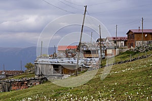 Mountain village on the Karester Yalas plateau, Trabzon, Turkey photo