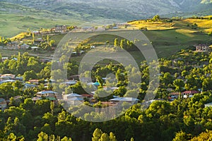 Mountain village Lahij in the morning sunlight