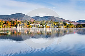 Mountain Village of Lake Placid at Sunrise