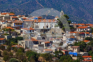 Mountain village Lefkara on Cyprus island
