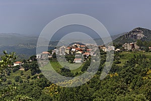 Mountain village Olmeta di Tuda (Olmeta-di-Tuda), Nebbio region, Northern Corsica, France photo