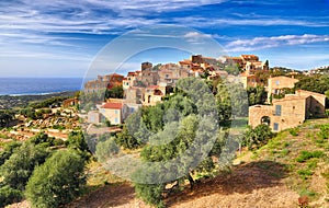 Mountain village Pigna Corsica