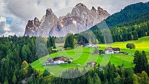 Mountain Village in Villnoss, Dolomites, Italy