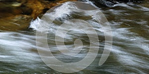 Mountain water stream at long shutter speed