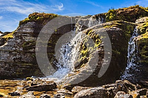 Mountain waterfall, Aurlandsfjellet Norway