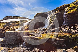 Mountain waterfall, Aurlandsfjellet Norway