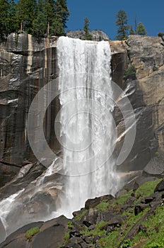 Mountain waterfall in Yosemite