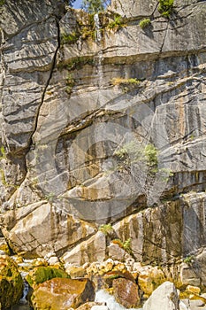 mountain and waterfalls in village theodorian arta perfecture greece firs forest high rocks butterfly