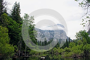 Mountain Watkins and Mirror Lake, Yosemite National Park