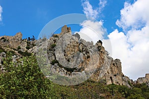 The mountain on which stands the impregnable castle of Saint Hilarion - the ancient residence of the kings of Cyprus. Cyprus