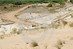 Mountain from white forming sand