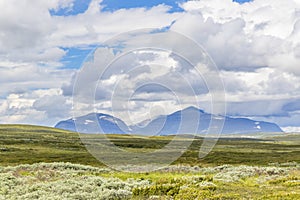 Mountain in the wilderness moor landscape