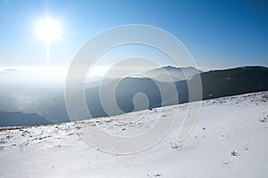 Mountain in the winter