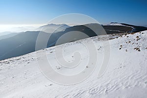 Mountain in the winter