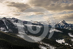 Mountain winter landscape. Polish Tatras