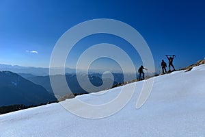 Mountain winter walk & trekking,hiking and sport